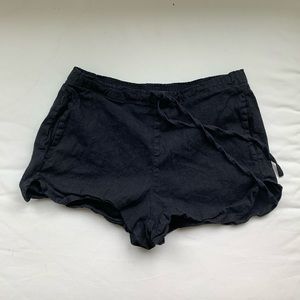 Brandy Melville Black Linen Shorts